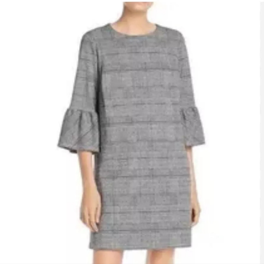 Gypsies and moon dust size XL shift dress ruffle sleeves herringbone bac…